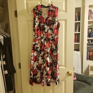 Floral Button Down Shirt Dress